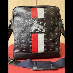 MCM Black and Red Crossbody Bag